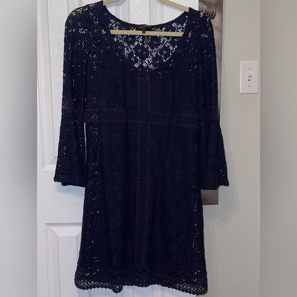Laundry by Shelli Segal Navy Blue Lace Dress - Picture 2 of 6